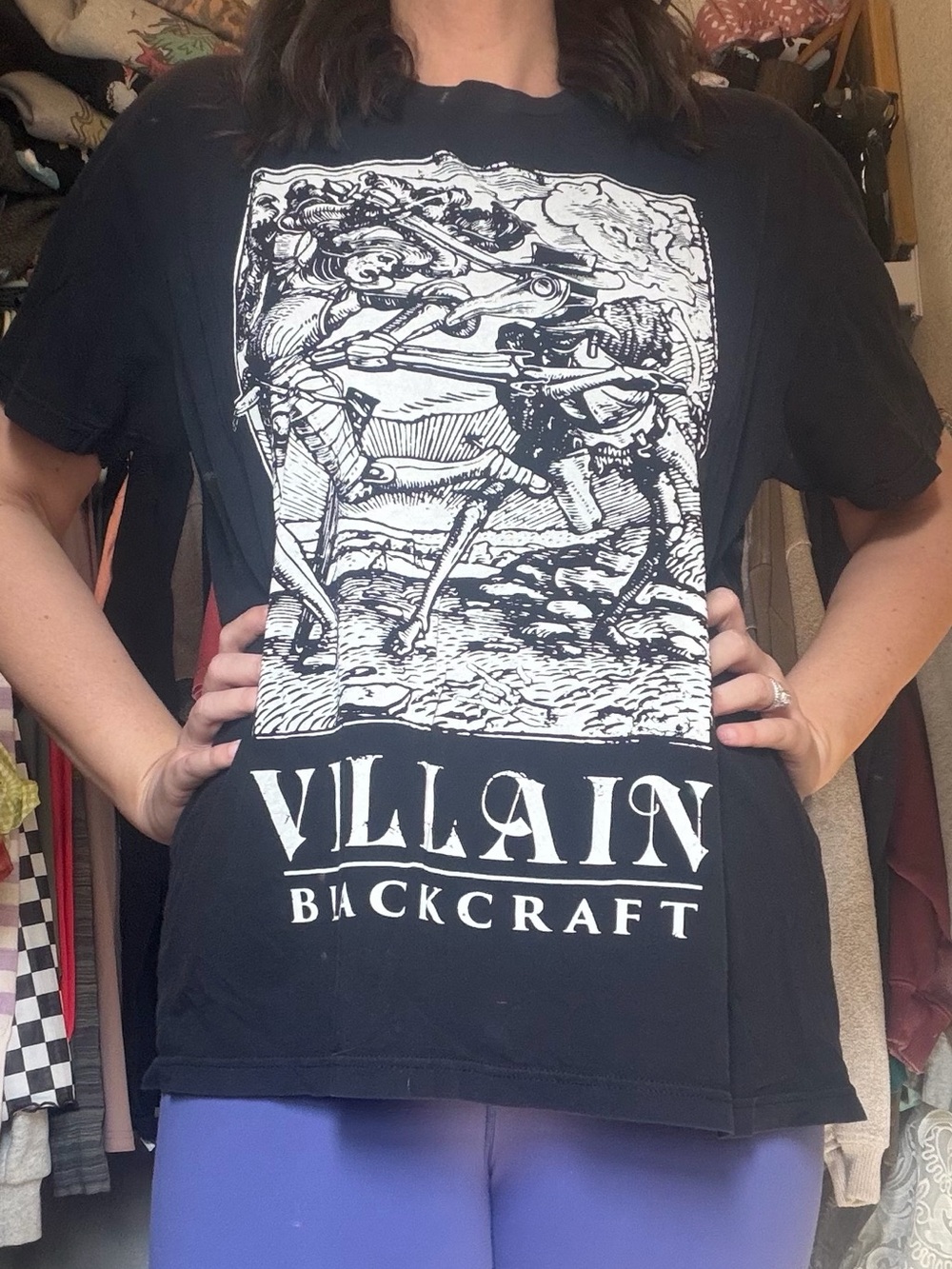 Villain Backcraft Black Graphic Short Sleeve Tee